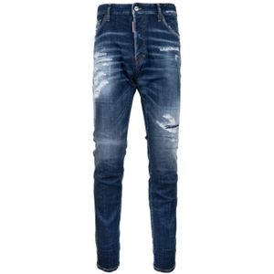 Dsquared2, Heren, Jeans, Blauw, Maat: 3XL Katoen,