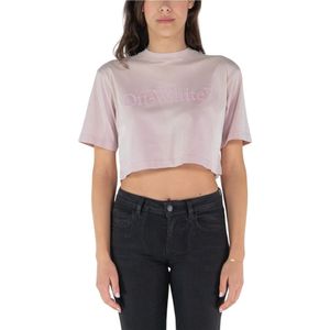 Off White, Dames, Tops, Roze, Maat: M Katoen,