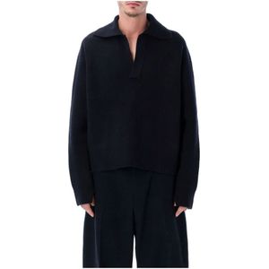 Studio Nicholson, Heren, Truien, Blauw, Maat: M Wol,