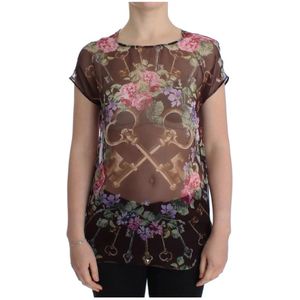 Dolce & Gabbana - ModelSIG13203 - Blouse - Zwart - 100% Zijde - Korte Mouwen