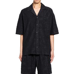 Represent, Heren, Overhemden, Zwart, Maat: M Katoen,