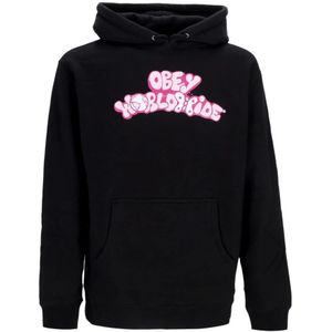 Obey, Dames, Sweatshirts & Hoodies, Zwart, Maat: XS Fleece,