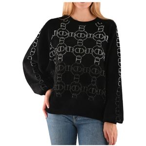 Twinset, Dames, Truien, Zwart, Maat: L Jersey,