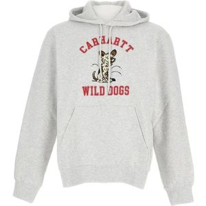 Carhartt Wip, Heren, Sweatshirts & Hoodies, Grijs, Maat: S Katoen,