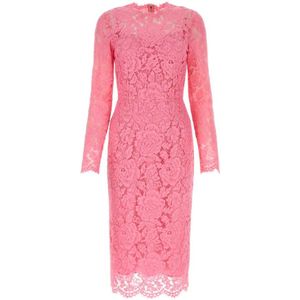 Dolce & Gabbana, Dames, Jurken, Roze, Maat: XS