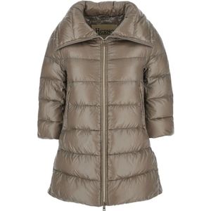 Herno, Dames, Mantels, Beige, Maat: XS Zijde,