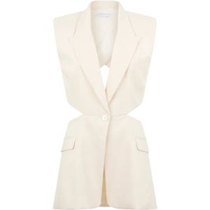 Patrizia Pepe, Dames, Jassen, Beige, Maat: M Linnen,