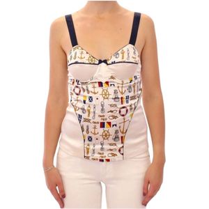 Dolce & Gabbana, Dames, Tops, Veelkleurig, Maat: M Poliester,