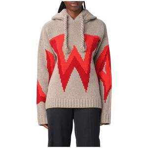 JW Anderson, Dames, Sweatshirts & Hoodies, Beige, Maat: M Wol,