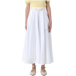 Elisabetta Franchi, Dames, Rokken, Wit, Maat: XS Katoen,