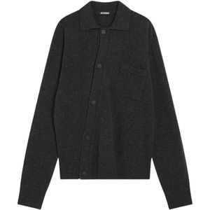 Jacquemus, Heren, Truien, Grijs, Maat: M Wol,