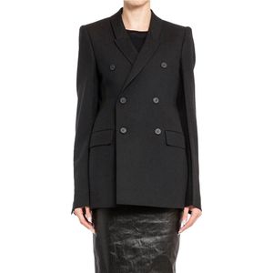 Rick Owens, Dames, Jassen, Zwart, Maat: XS Wol,