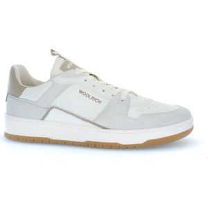 Woolrich Klassieke Basket Sneakers Wit , White , Heren , Maat: 41 EU