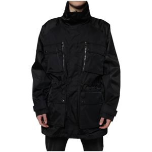 Dolce & Gabbana, Heren, Mantels, Zwart, Maat: 3XL Nylon,