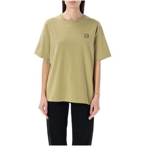 Maison Kitsuné, Dames, Tops, Beige, Maat: XS Katoen,