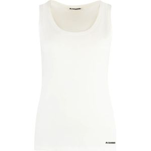 Jil Sander, Dames, Tops, Wit, Maat: XS Katoen,