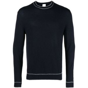 Eleventy, Heren, Truien, Blauw, Maat: 3XL Wol,