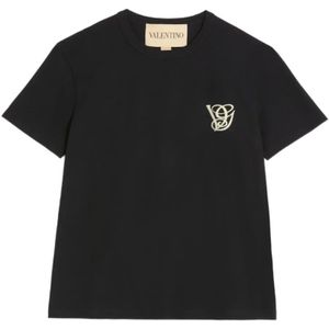 Valentino Garavani, Heren, Tops, Zwart, Maat: XL Katoen,