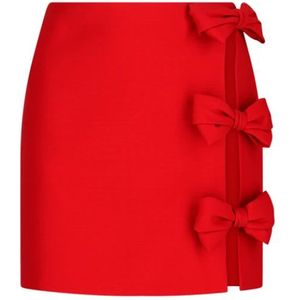 Valentino Garavani, Dames, Rokken, Rood, Maat: XS Wol,