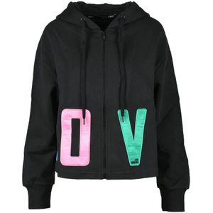 Love Moschino, Dames, Sweatshirts & Hoodies, Zwart, Maat: XS Katoen,