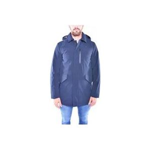 Woolrich Zachte Shell Jas met Chevron Quilting , Blue , Heren , Maat: 3XL