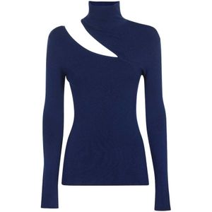 Dondup, Dames, Truien, Blauw, Maat: S Viscose,
