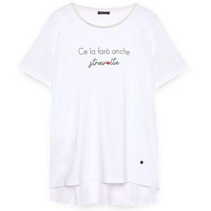 Fiorella Rubino, Dames, Tops, Wit, Maat: S Jersey,