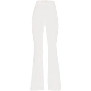 Elisabetta Franchi, Dames, Broeken, Wit, Maat: XS Poliester,