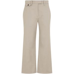 Brunello Cucinelli, Dames, Broeken, Beige, Maat: 2XS Katoen,