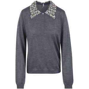 Liviana Conti, Dames, Truien, Grijs, Maat: S Wol,