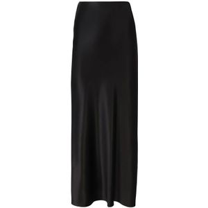 Saint Laurent, Dames, Rokken, Zwart, Maat: S Satijn,