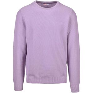 Sun68, Heren, Sweatshirts & Hoodies, Paars, Maat: L Katoen,