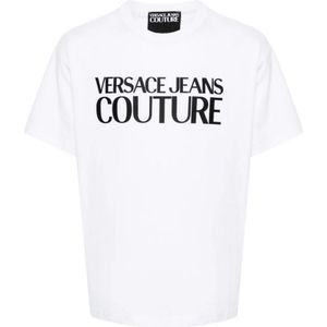 Versace Jeans Couture, Heren, Tops, Wit, Maat: M