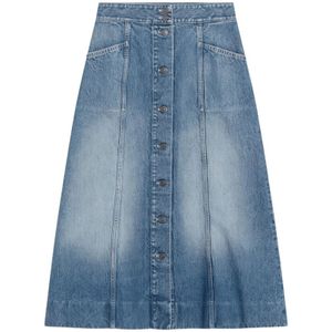 Valentino, Dames, Rokken, Blauw, Maat: S Denim,