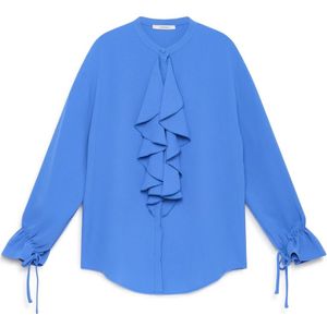 Maliparmi, Dames, Blouses & Shirts, Blauw, Maat: XS Poliester,