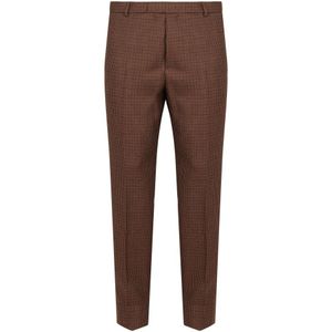 Gucci, Heren, Broeken, Bruin, Maat: M Wol,