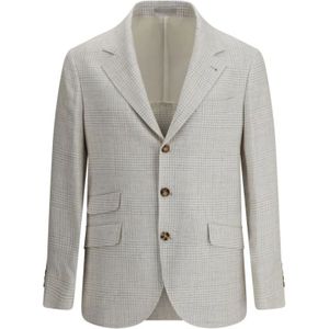 Brunello Cucinelli, Heren, Jassen, Beige, Maat: 4XL Linnen,
