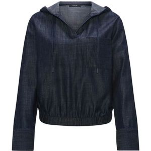 Opus, Dames, Sweatshirts & Hoodies, Blauw, Maat: XS