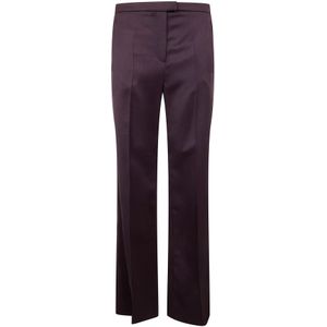 Magda Butrym, Dames, Broeken, Rood, Maat: S Leer,