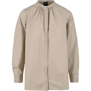 Aspesi, Dames, Blouses & Shirts, Beige, Maat: XS Katoen,