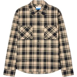 Off White, Heren, Overhemden, Zwart, Maat: M Katoen,