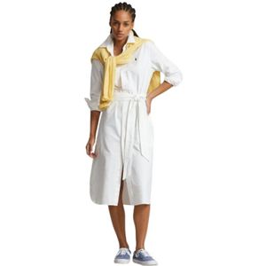 Polo Ralph Lauren, Dames, Jurken, Wit, Maat: XS Katoen,