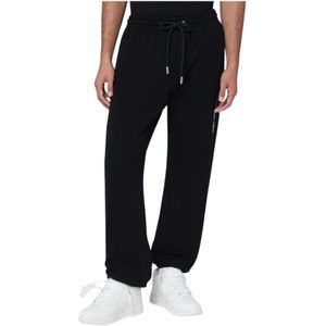 Off White, Heren, Broeken, Zwart, Maat: M Katoen,