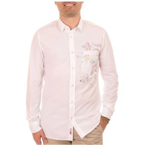 Bob, Heren, Overhemden, Wit, Maat: M