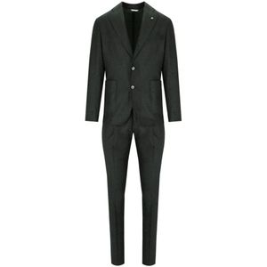 Manuel Ritz, Heren, Pakken, Groen, Maat: M Wol,