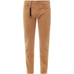 Incotex, Heren, Broeken, Bruin, Maat: W40 Katoen,
