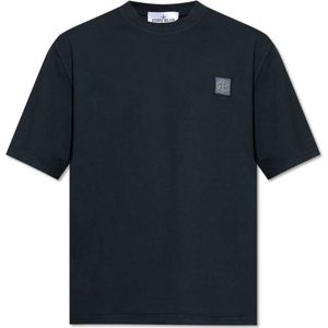Stone Island, Heren, Tops, Blauw, Maat: L Katoen,