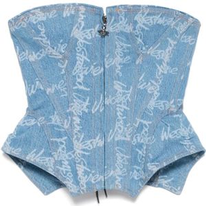 Vivienne Westwood, Dames, Tops, Blauw, Maat: XS Katoen,