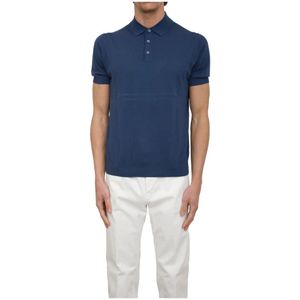 Paolo Pecora, Heren, Tops, Blauw, Maat: XL Katoen,