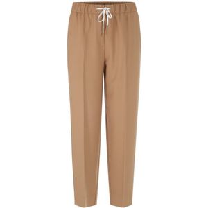 Marc Cain, Dames, Broeken, Bruin, Maat: XL Wol,